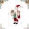 Glitzhome® 18"H Faux Fur Christmas Traditional Santa Figurine with Porcelain Face